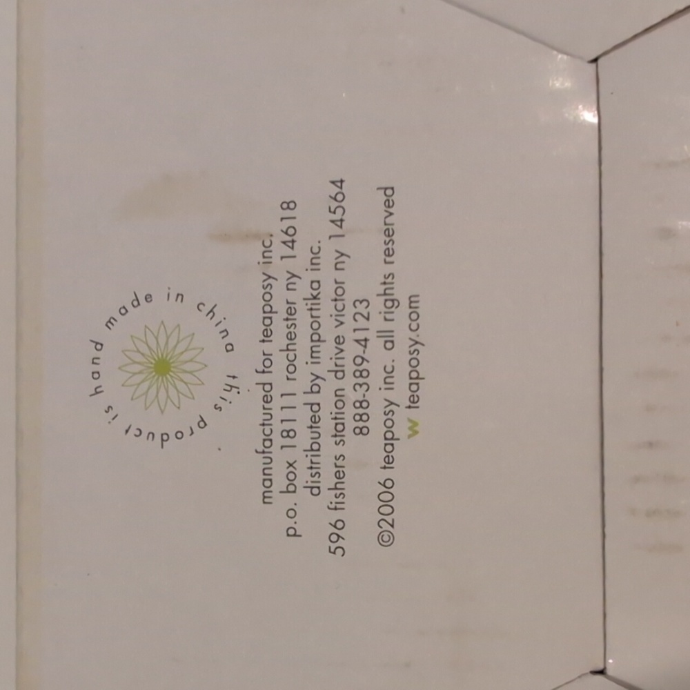 Teaposy 6 Ounce Glass Tea Cup And Saucer New With Original Box 2006 Edition. - Picture 15 of 16